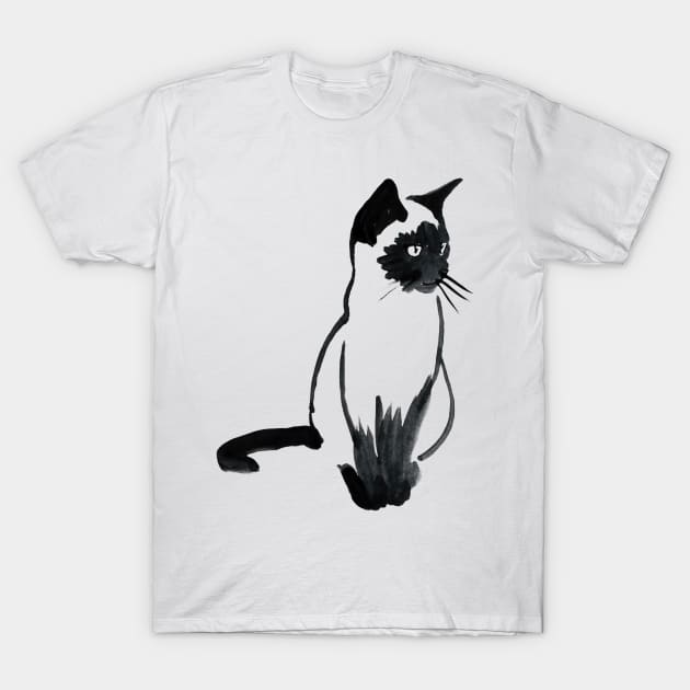 siamese cat T-Shirt by pechane